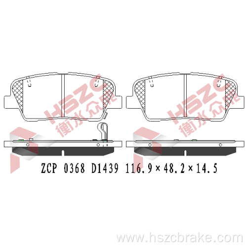 FMSI D1387 ceramic brake pad for Kia